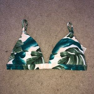 Triangle Floral Bikini Top
